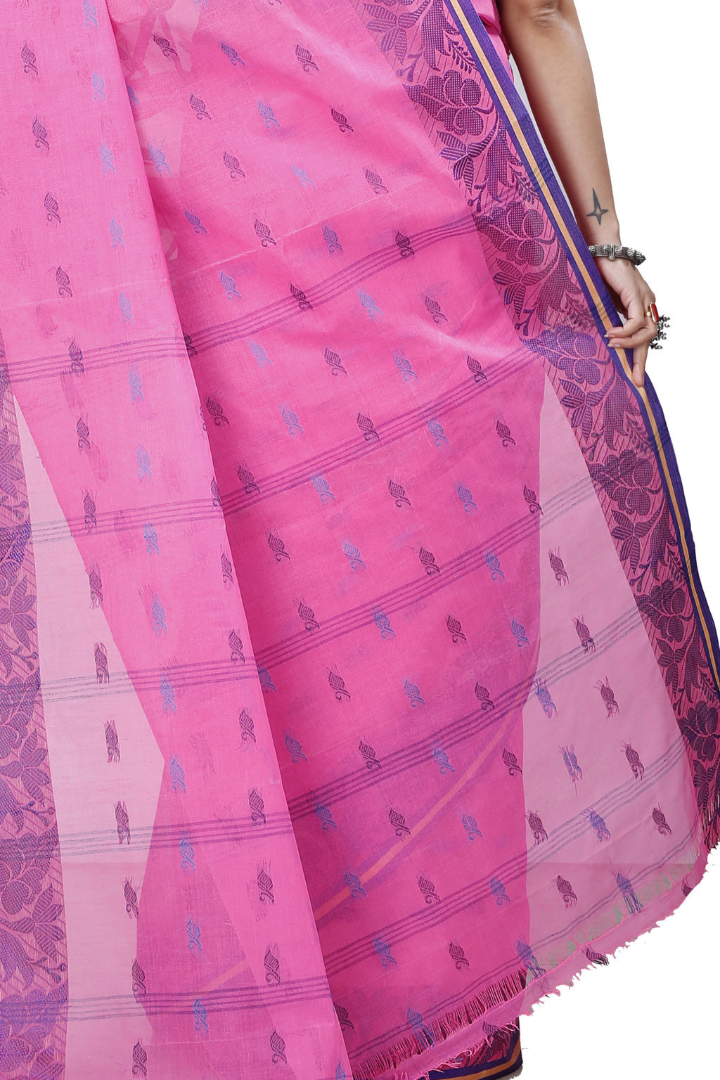 Pink Pure Cotton Rothika Tant Saree (965)